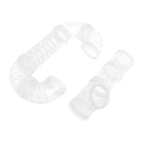 ifundom 2Stücke Hamster Käfig Tunnel Externe Sport Tunnelröhre für Hamster Plastischer Spielzeugtunnel Weiß für Kleintiere und Kreative Käfiggestaltung von ifundom