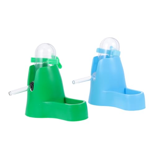 ifundom 2Stücke Hamster Trinkflasche mit Automatischer Wasserzufuhr Wasserspender für Nagetiere aus Hochwertigem Hellgrün für Käfigwasserbrunnen von ifundom