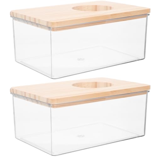 ifundom 2Stücke Kleine Sandbad Box für Hamster und Kleintiere Transparentes Badewannen Toilette und Pflegezubehör für Haustiere Verletzungsschutz von ifundom