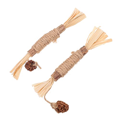 ifundom 2Stücke Silvervine Sticks für Katzen Natürliches Kau und Zahnpflege Kätzchen und Erwachsene Katzen Fördert Aktivität und Stress von ifundom