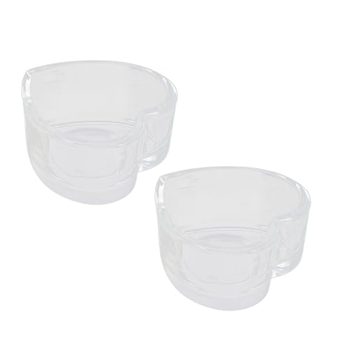 ifundom 2Stücke Transparente Hamsterschalen Kompakte Waschbare Futter und Wasserschalen für Kleintiere für Hamster Meerschweinchen und Andere Haustiere Platzsparend von ifundom