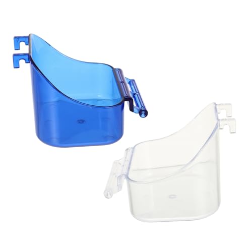 ifundom 2Stücke Transparentes Haustier Badewaschbecken Und Futterbehälter Für Multifunktionale Futterbox Für Papageien Und Hamster Als Futter Und Duschschale Im Käfig von ifundom
