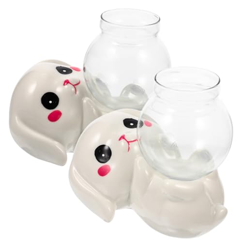 ifundom 2stücke Dekorative Glasvase Glasvase Für Blumen Kleine Glasvasen Für Blumen Wasservase Aus Glas Einzigartige Glasvasen Für Hydrokultur Blumenvase Aus Glas Für Küche Und von ifundom