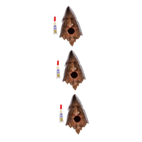 ifundom 3 Stück Hängendes Vogelhaus Harz für Garten Design mit Lebhaften Farben für Vögel im Freien Installieren Leicht und Robust Perfektes Vogel Nest für Balkon und Baum von ifundom