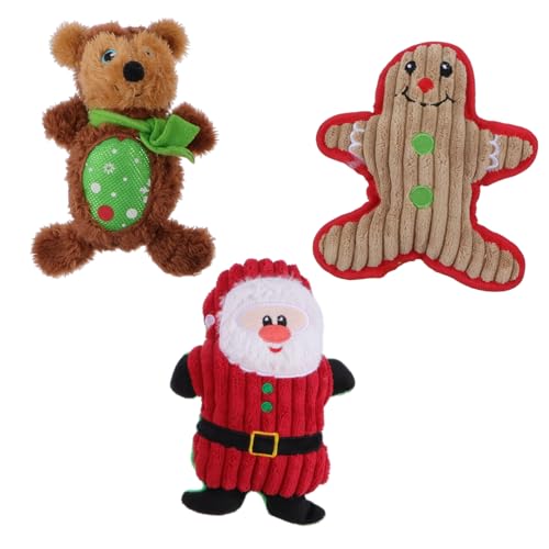 ifundom 3 Stück Teiliges Weihnachts Kauspielzeug für Quietschendes Plüschspielzeug für Welpen Langlebig und Kauen Zahnpflege Einschließlich Weihnachtsmann Schneemann ifundom 3 Stück Teiliges Weihnachts Kauspielzeug für Quietschendes Plüschspielzeug für Welpen Langlebig und Kauen Zahnpflege Einschließlich Weihnachtsmann Schneemann von ifundom