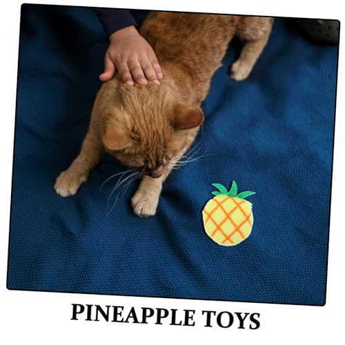 ifundom 30 Stck Teiliges Katzenspielzeug mit Katzenminze Plüsch Ananas Form Beißfestes Kauspielzeug für Katzen Interaktives Haustierspielzeug zur Beschäftigung und Zahnpflege Fördert von ifundom