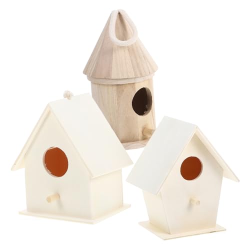 ifundom 3Stücke DIY Vogelhaus aus Holz Unvollendete Nistkästen für Kreative Dekoration Bemalen und Gestalten für Kleine Breitem Eingang für Kanarienvögel ifundom 3Stücke DIY Vogelhaus aus Holz Unvollendete Nistkästen für Kreative Dekoration Bemalen und Gestalten für Kleine Breitem Eingang für Kanarienvögel von ifundom