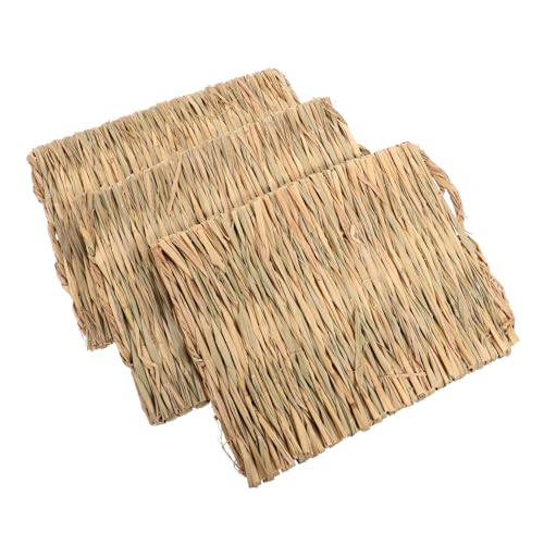 ifundom 3Stücke Strohmatten Für Kleintiere Weiche Und Natürliche Bettmatte Für Meerschweinchen Und Hamster Und Kauen ifundom 3Stücke Strohmatten Für Kleintiere Weiche Und Natürliche Bettmatte Für Meerschweinchen Und Hamster Und Kauen von ifundom
