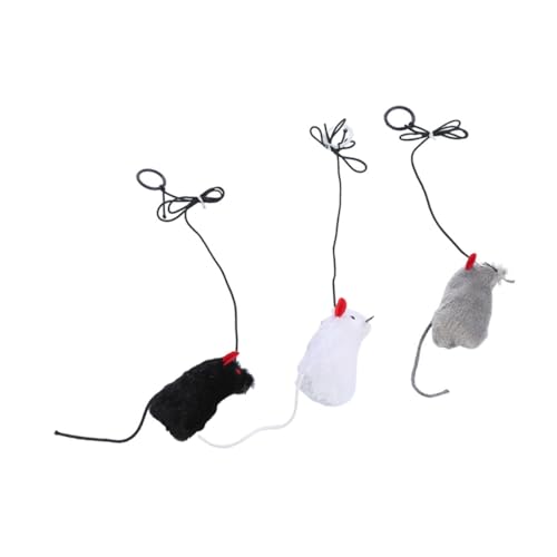 ifundom Katzenspielzeug Interaktiv mit Geräuschen 3 Stück Plüsch Mäuse mit Zugring Quietschendes Spielzeug für Katzen Fördert Spiel und Bewegung Stärkt die Bindung zu Ihrem Haustier ifundom Katzenspielzeug Interaktiv mit Geräuschen 3 Stück Plüsch Mäuse mit Zugring Quietschendes Spielzeug für Katzen Fördert Spiel und Bewegung Stärkt die Bindung zu Ihrem Haustier von ifundom