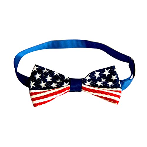 ifundom 4 Stück Amerikanische Flagge Haustier mit Fliege Komfortabel Strapazierfähiges Stoffmaterial Geeignet für Hunde und Modisches Accessoire für und Alltag von ifundom