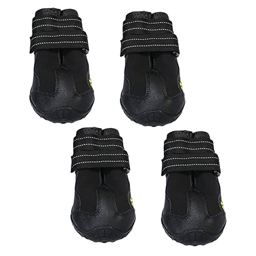 ifundom 4 Stück Anti-schlupf-hundefußabdeckung Für Hunde Hundeschuhe Für Heißes Pflaster Schuhhund Haustier Griff Hund Für Pfoten Welpe Schuhschutz Stiefel Hunde Schuhe Klein Schwarz Stoff von ifundom