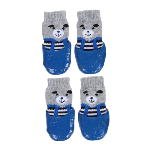 ifundom 4 Stück Atmungsaktive Pfotenschützer Für Den Außenbereich rutschfeste Hundesocken Große Wasserstiefel Anti Rutsch Socken Für Den Innenbereich Niedliche Haustier von ifundom