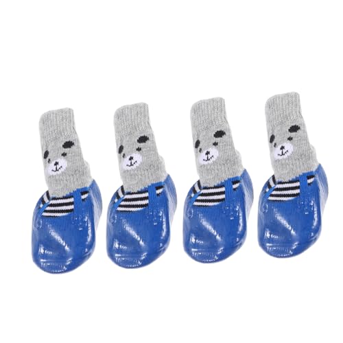ifundom 4 Stück Entzückende Pfotenschützer Socken Schuhe Hunde Schlupfpfoten wasserdichte Booties Katzen Wiederverwendbare Pfotenschützer Welpenbedarf Waschbare Pfotenschützer von ifundom