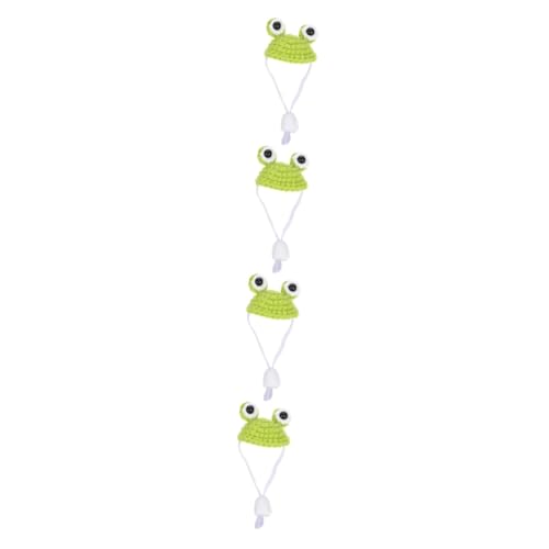ifundom 4 Stück Hamster-strickmütze Mini-Hut Für Haustiere Kleine Gestrickte Puppenmützen Eichhörnchen Hut Kleiner Tierkostümhut Mini Süßer Hamsterhut Kleidung Cosplay Garn Tierischer Hut von ifundom