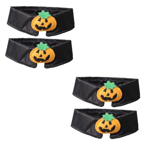 ifundom 4 Stück Haustier Fliege Gruseliges Katzenhalsband Halloween-katzenhalsband Hund Fliege Bestickte Hundehalsbänder Halloween-hundehalsbänder Kleidung Zubehör Polyester Persönlichkeit von ifundom