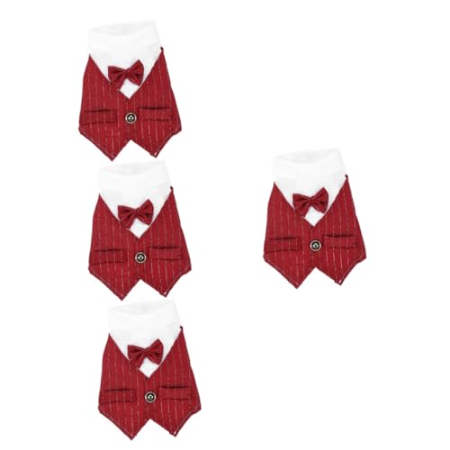 ifundom 4 Stück Haustieranzug formeller Anzug für Hunde Hundehalsbänder für mittelgroße Hunde formelle Kleidung Kleid für Hochzeitsgäste Hundehochzeitskleidung Hemd für Haustier Hündchen von ifundom
