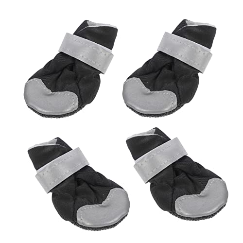 ifundom 4 Stück Hundeschuhe Hund Winter Schneeschuhe Pfotenschutz Für Hundesocken Hundestiefel Für Kaltes Wetter Hundepfoten Decken rutschfeste Schuhe Badeanzugstoff Black von ifundom
