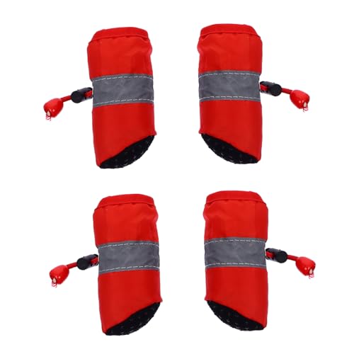 ifundom 4 Stück Hundeschuhe Schuhhund Hund Schuh Abdeckung groß Nicht klein Zehe Stiefel für Hunde Weihnachtspfotenschutz rutschfeste Haustierschuhe Schuhe für Hunde rot ifundom 4 Stück Hundeschuhe Schuhhund Hund Schuh Abdeckung groß Nicht klein Zehe Stiefel für Hunde Weihnachtspfotenschutz rutschfeste Haustierschuhe Schuhe für Hunde rot von ifundom