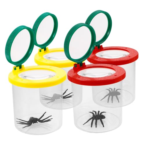 ifundom 4 Stück Insektenbeobachter -Lupe Outdoor lernspielzeug Magnifier Vergrößerungsglas Naturerkundung Spielset Außenspielzeug Tierpfleger Plastik von ifundom