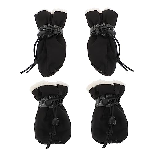 ifundom 4 Stück Schuhüberzüge Für Haustiere Pfote Stiefel Outdoor-Schuhe Katzenschuhe Für Den Winter Tierschuhe Im Freien Warme Schuhe rutschfeste Hundesohlen Black Stoff ifundom 4 Stück Schuhüberzüge Für Haustiere Pfote Stiefel Outdoor-Schuhe Katzenschuhe Für Den Winter Tierschuhe Im Freien Warme Schuhe rutschfeste Hundesohlen Black Stoff von ifundom