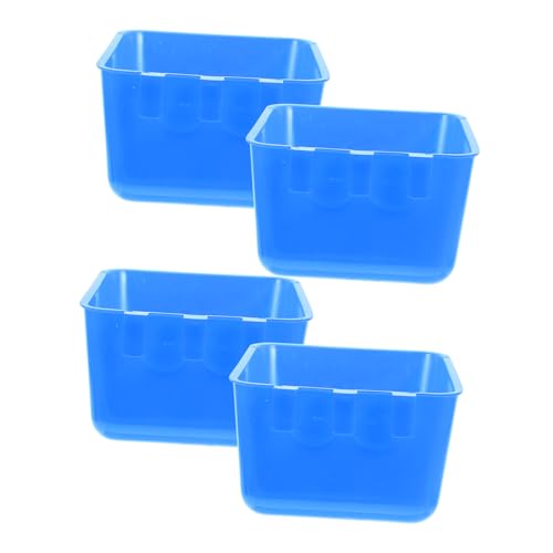 ifundom 4 Stück Vogelkäfig -fütterungsschale Hasenschalen Hasenfutternapf Futternapf Für Hamster Meerschweinchen Wassernapf Hühnerwasserbecher Tränkebecher Für Geflügel Sport Blue von ifundom