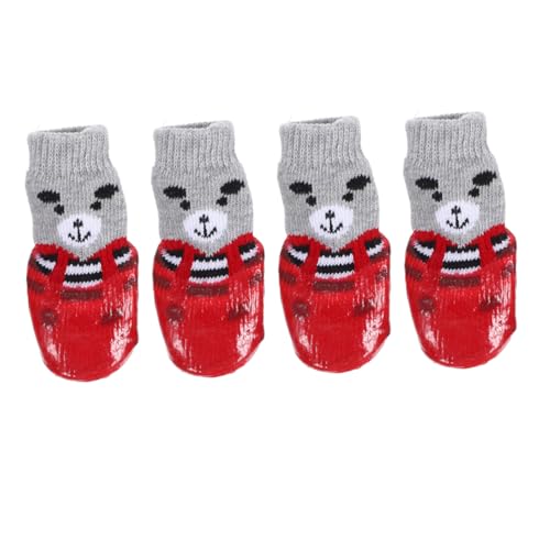 ifundom 4 Stück wasserdichte Haustierschuhe Und Socken Griffe Hausschuhe Hundepfotenschutz Zehenschutz Zubehör Anti Booties Größenabdeckung Tragbare Haustiersocken Waschbare von ifundom
