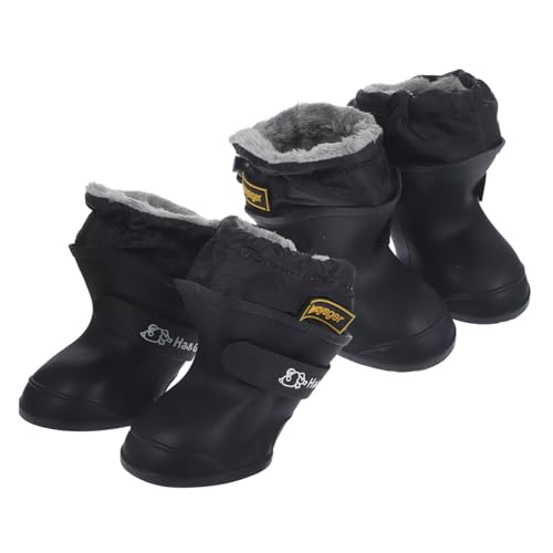 ifundom 4 Stück wasserdichte Regenstiefel Für Haustiere Katzen Und Hunde Stiefeletten Groß Für Mittelgroße Regenschuhe Hunde Haustiere Haustierschuhe wasserdichte Stiefel von ifundom