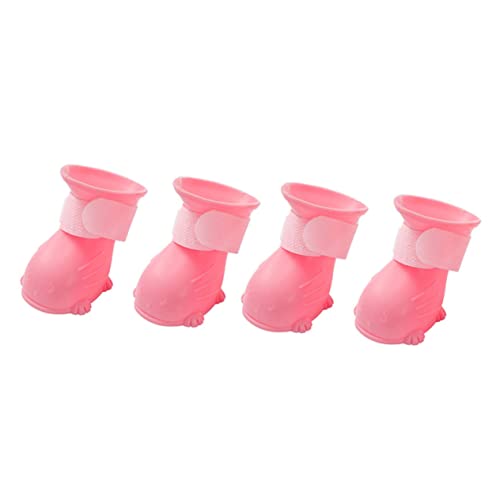 ifundom 4 Stück wasserdichte Schuhe Stiefel Für Hunde Groß Hundeschuh Haustier Regenschuhe Für Welpen Pfote wasserdichte Regenschuhe Rosa Schritt ifundom 4 Stück wasserdichte Schuhe Stiefel Für Hunde Groß Hundeschuh Haustier Regenschuhe Für Welpen Pfote wasserdichte Regenschuhe Rosa Schritt von ifundom