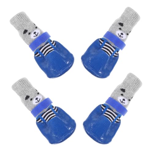 ifundom 4 Teilige Socken Für Hunde Schuhstiefel Wasserpflege Haustierstiefel Katzen Waschbare Haustiersocken Hundebedarf Hundesocken Bezaubernde Pfotenschützer Tragbarer von ifundom
