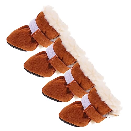 ifundom 4Stücke Katzen Winterstiefel Atmungsaktive Pfotenprotektoren Mit Rutschfester Gummisohle Und Verstellbarem Gürtel Für Sicheren von ifundom