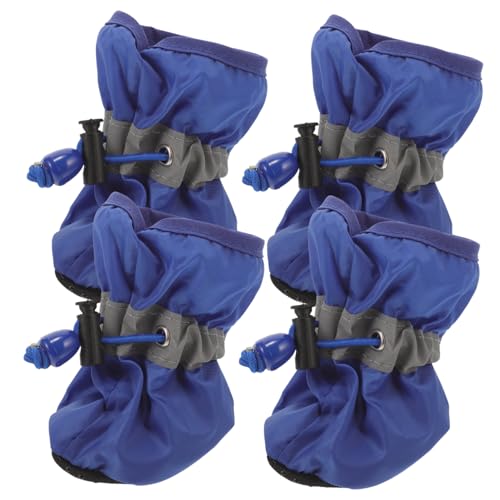 ifundom 4Stücke wasserdichte Hundeschuhe für Kleine bis Mittelgroße Rutsch Haustierstiefel für Jahreszeiten XXXL von ifundom