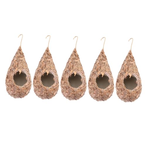ifundom 5 Stück Grasgewebes Simuliertes Vogelnest Outdoor -Ornament Verschachtelung Hütte Außendekorationen Outdoor- Gewebt Klein Hängend Im Freien ifundom 5 Stück Grasgewebes Simuliertes Vogelnest Outdoor -Ornament Verschachtelung Hütte Außendekorationen Outdoor- Gewebt Klein Hängend Im Freien von ifundom