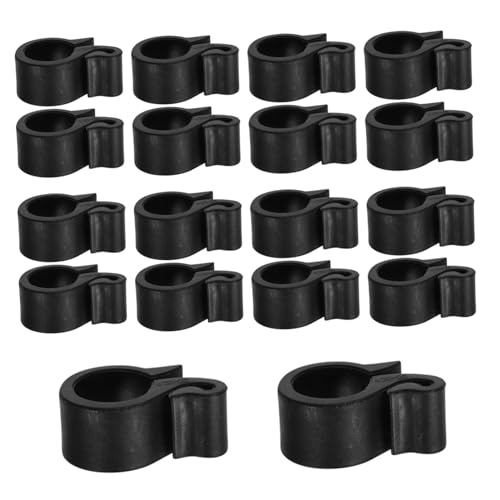 ifundom 50 Stück Gartenclip für Festsetzung Anlage tropfbewässerungssystem Gartenrohrschellen Schlauchschelle Bewässerungsschlauchklemme Plastikschlauchklemme Bewässerungsclip Sport Black von ifundom