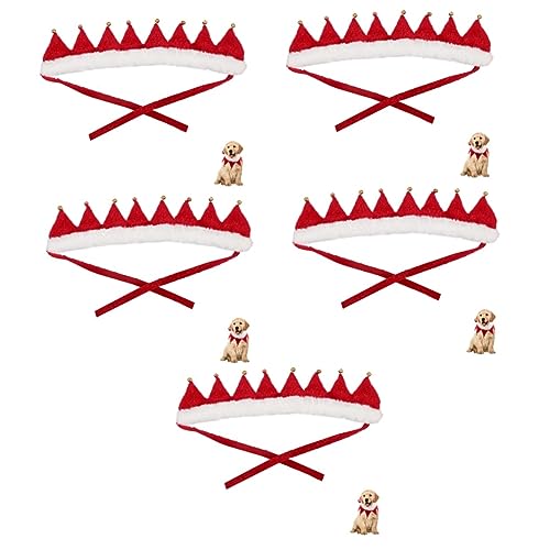 ifundom 5St Haustierhalsband zu Weihnachten Fliege für Haustiere für Haustiere eine Halskette Halsketten Urlaubszubehör für Haustiere Hundehalsband personalisiert klein Schal von ifundom