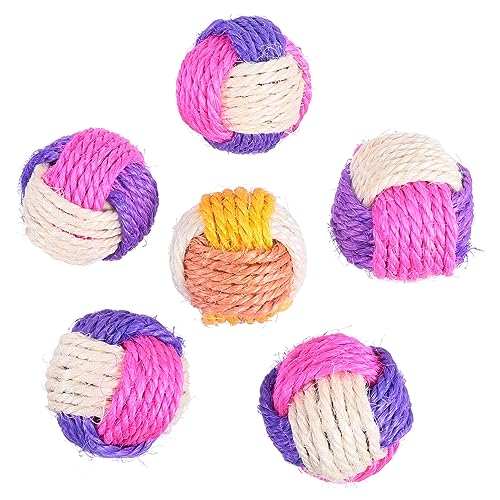 ifundom 6 Stück Katzenspielzeugball Katze Für Wohnungskatzen Rollende Kugel Der Katze Fuzzy Ball Cat - Katzenball Drinnen Katze Rollt Haustier Gewebt Sisal Zufällige Farbe ifundom 6 Stück Katzenspielzeugball Katze Für Wohnungskatzen Rollende Kugel Der Katze Fuzzy Ball Cat - Katzenball Drinnen Katze Rollt Haustier Gewebt Sisal Zufällige Farbe von ifundom
