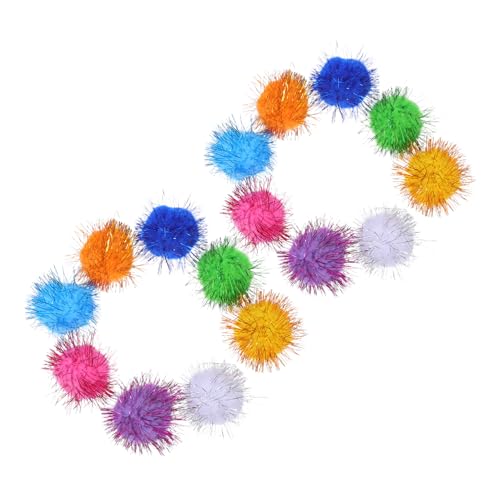 ifundom 60 Stück Interaktives Katzenspielzeug Set Extra Große Tinsel Pom Pom Bälle mit für Drinnen Leicht Vielfältig Fördert und Bewegung bei Katzen ifundom 60 Stück Interaktives Katzenspielzeug Set Extra Große Tinsel Pom Pom Bälle mit für Drinnen Leicht Vielfältig Fördert und Bewegung bei Katzen von ifundom