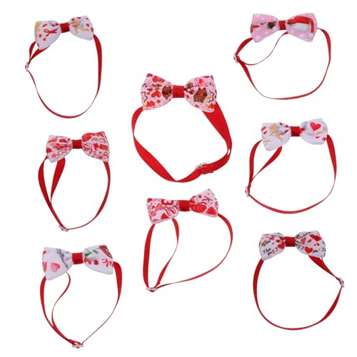 ifundom 8 Stück Teiliges Haustier Hundehalsband Set mit Niedlichen Leichten Schleifen Langlebig für Valentinstag Tierfotografie Verstellbar für Stilvolle Hundekleidung ifundom 8 Stück Teiliges Haustier Hundehalsband Set mit Niedlichen Leichten Schleifen Langlebig für Valentinstag Tierfotografie Verstellbar für Stilvolle Hundekleidung von ifundom