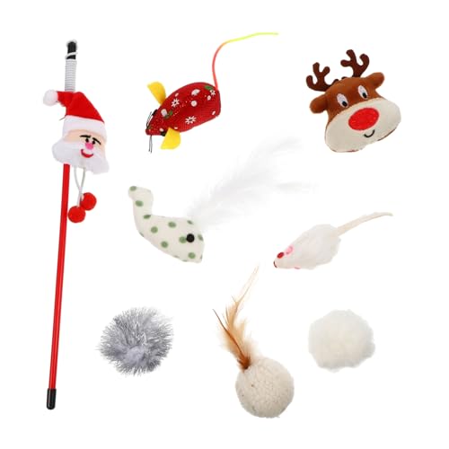 ifundom 8 Stück Weihnachtskatze Spielzeugset Katzenminze Katze Katzenspielzeug Interaktiv Katzenstabspielzeug Neckisch Sachen Strumpf Katzenzubehör Weiß Plastik ifundom 8 Stück Weihnachtskatze Spielzeugset Katzenminze Katze Katzenspielzeug Interaktiv Katzenstabspielzeug Neckisch Sachen Strumpf Katzenzubehör Weiß Plastik von ifundom