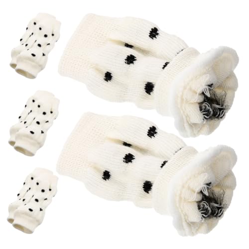ifundom 8 Stück rutschfeste Hundesocken Strickbeinschützer für Haustiere Schutzsocken für Hunde Schmutzabweisende Pfotenwärmer für Outdoor Aktivitäten Bequeme und Pflegeleichte von ifundom