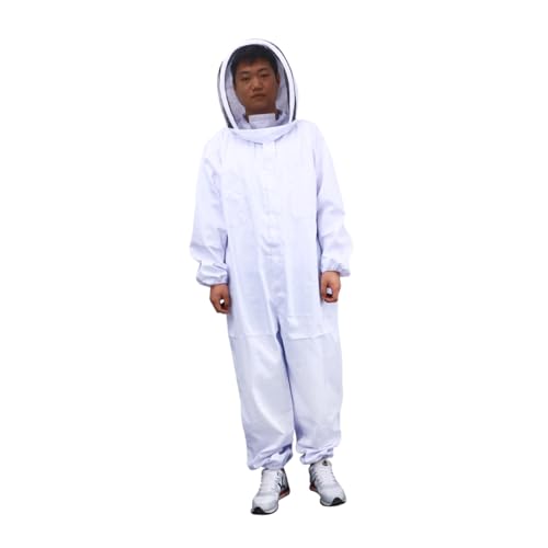 ifundom Anti-Bien-Raumanzug imkeranzug bienenkönigin Bienenhaltung bee Costume Honey Bienenhonig bienenkörbchen bee Wax bienenkasten honigwaben beewachs Beeswax Bienenschutzanzug Weiß von ifundom