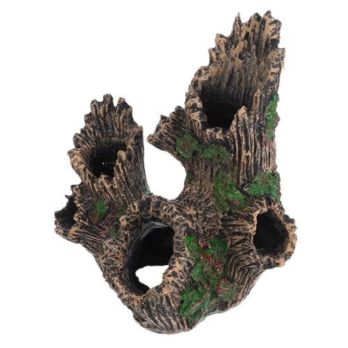 ifundom Aquarium Deko Baumstamm Höhle aus Kunstharz Natürliches Versteck für Fische Garnelen und Reptilien Dekorativer Baumstumpf für Unterwasserlandschaft Terrarium Ornament für Aquarium von ifundom