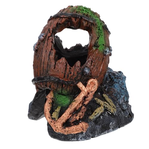 ifundom Aquarium Dekoration Fischtank Resin Versteck für Aquarienpflanzen und Fische Lebensechte Dekoration für Lebendiges Wasserbiotop von ifundom