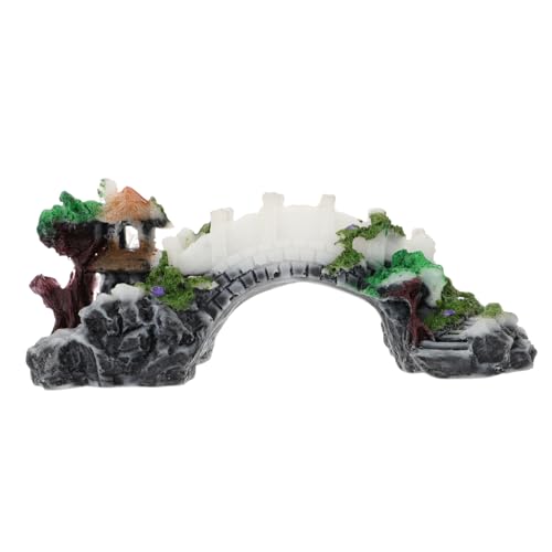 ifundom Aquarium-landschaftsbau-brücke Schildkrötenbrücke Verstecken Aquarium-bogenbrücke Für Schildkrötenbecken Aquarium- -brücke Schildkrötenpier Schildkrötenplattform Harz von ifundom