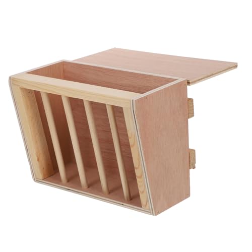 ifundom Bin Basket Animals Guinea Hay Pet Chinchillas Holder Pig Animal Small Stand Pigs Station Mount Feeder for Grass Wall Wood Bunny and Chinchilla Accessories Rabbit Dispenser von ifundom