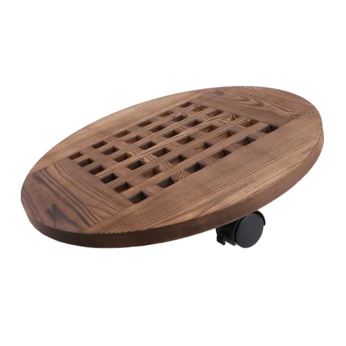 ifundom Blumentopf Basis Pflanzen Gartentablett Halter Rund Beweglich Für Den Innenbereich Mehrere Große Untertassen Blumentöpfe Basis Topfständer Gestell Braunes Holz ifundom Blumentopf Basis Pflanzen Gartentablett Halter Rund Beweglich Für Den Innenbereich Mehrere Große Untertassen Blumentöpfe Basis Topfständer Gestell Braunes Holz von ifundom