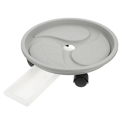 ifundom Blumentopf Tablett Topfpflanze Tablett Kreisförmig Rollen Pflanzgefäß Mit Ständer Pflanzensockel Mit Rädern Pflanze Dolly Pflanze Mit Rad Unterstützung Drainage Auf Rädern Plastik von ifundom