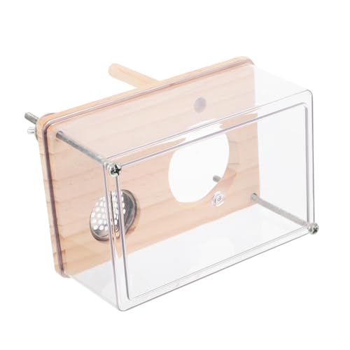 ifundom Box Papagei Zuchtbox Papageiennest Sittichnest Für Käfig Vogelhütte Vögel Käfighaus Vogelkäfig Zubehör Taubenhaus Vogelbett Für Käfig Kolibri Nest Sittichhaus Aus Holz von ifundom