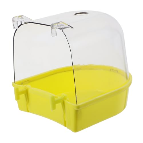 ifundom Box Papageienbadewanne Vogelbadeschale Vogelbadewanne Papagei Vogelkäfigstange Vogeltränke Vogelduschspielzeug Papageienduschenest Vogelspielzeug Für Sittiche Vogel Automatische von ifundom