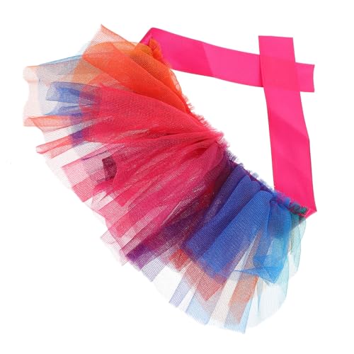 ifundom Mit Tutu-Rock Welpenkleid in Regenbogenfarben Leicht Anzuziehende Hundekleidung Aus Weichem Material Für Sommertage Und Partys von ifundom