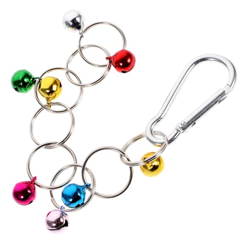 ifundom Bunter Papageienspielzeug mit Glocke Hängender Ring für Vögel Zubehör für Käfige und aus Robustem Metall für Spiel und Zufällige Farbe Zufällige Farbe ifundom Bunter Papageienspielzeug mit Glocke Hängender Ring für Vögel Zubehör für Käfige und aus Robustem Metall für Spiel und Zufällige Farbe Zufällige Farbe von ifundom